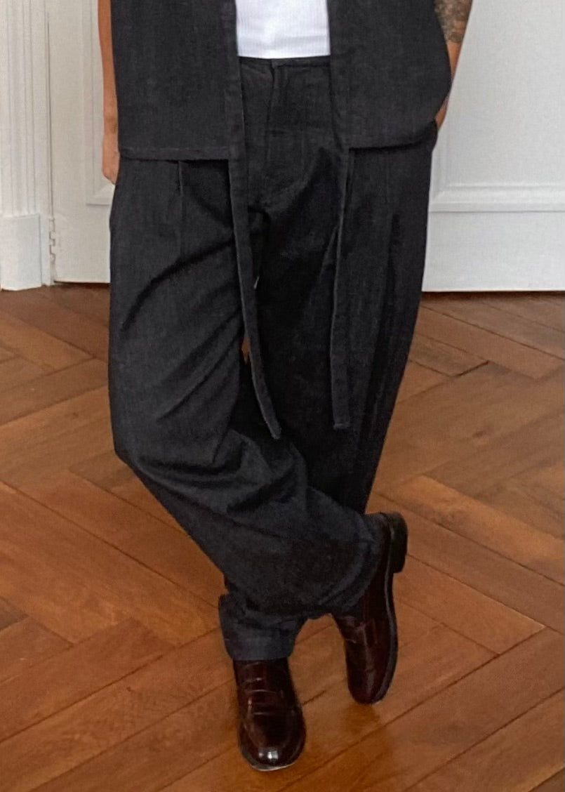 Pantalon black denim deux pinces