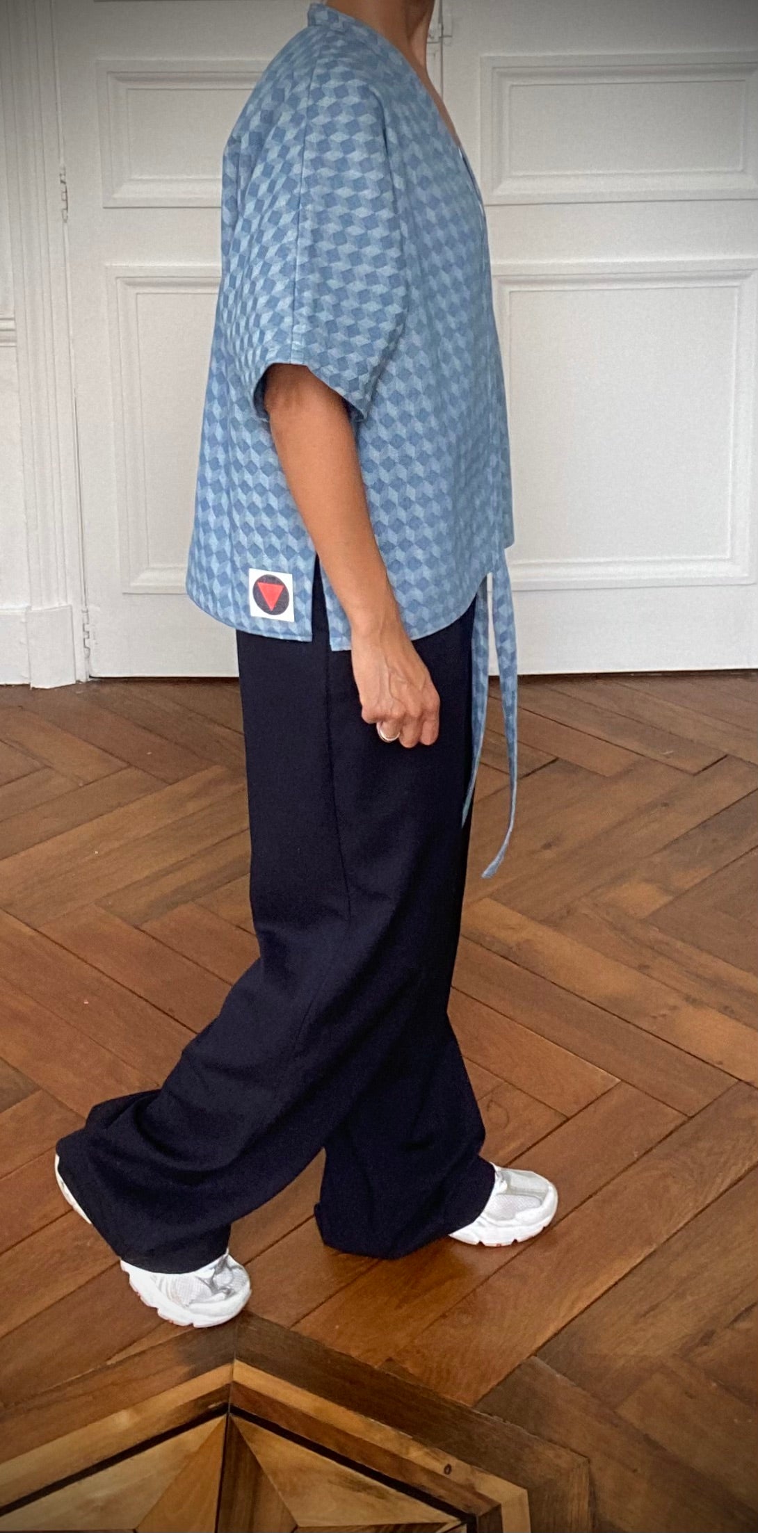 Kimono denim damier