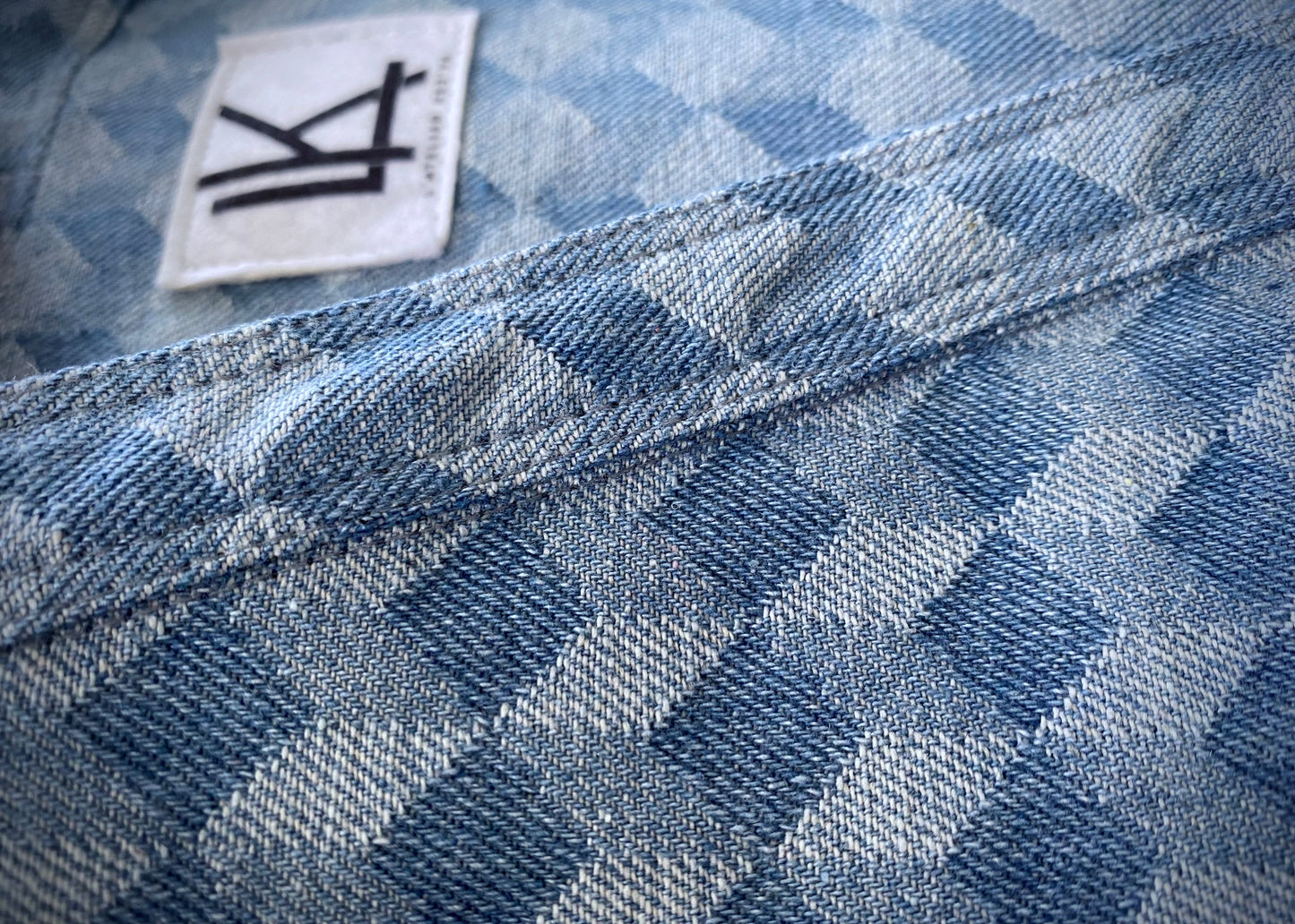 Kimono denim damier