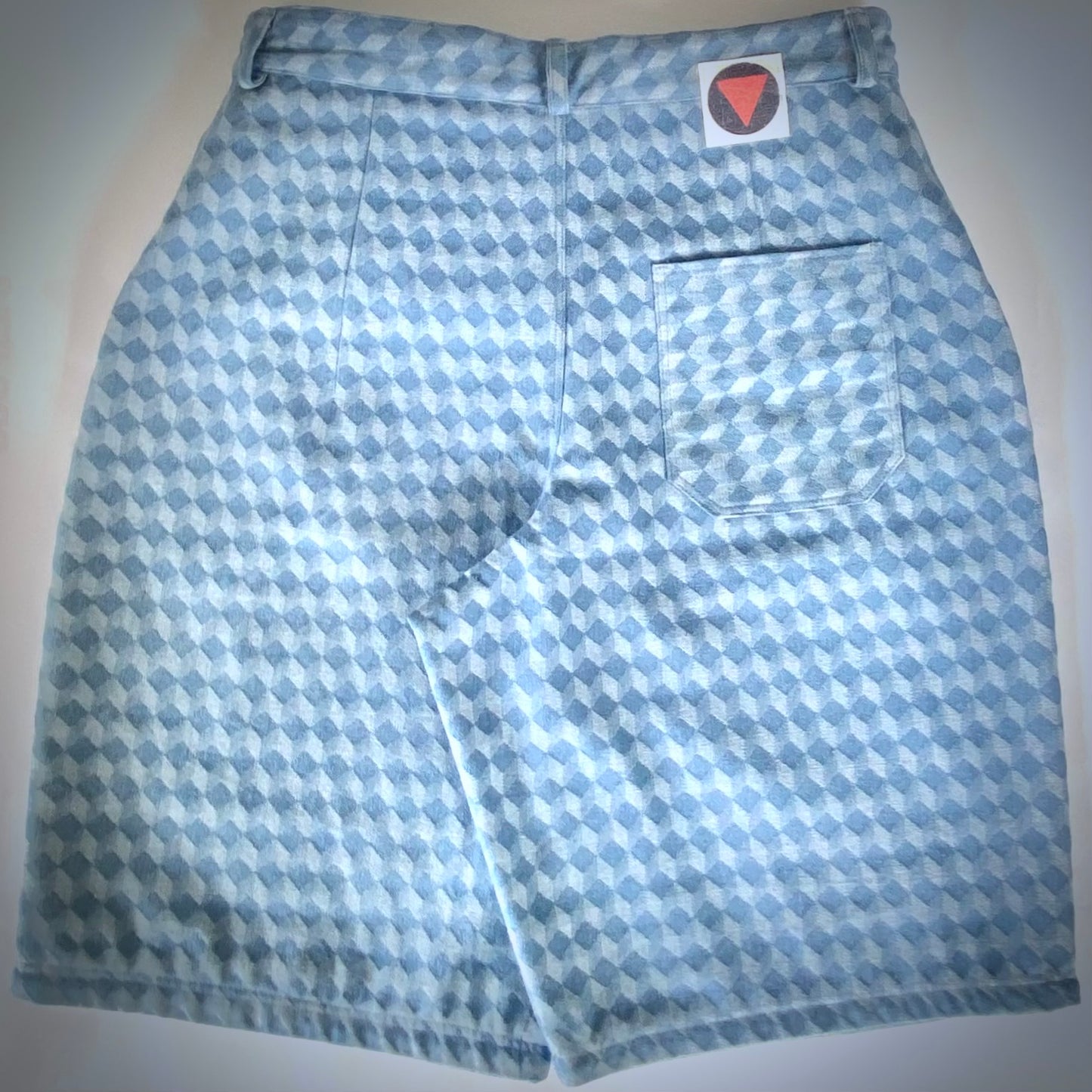 Jorts pleated damier