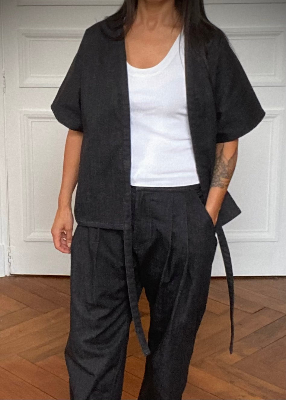 Kimono Black denim