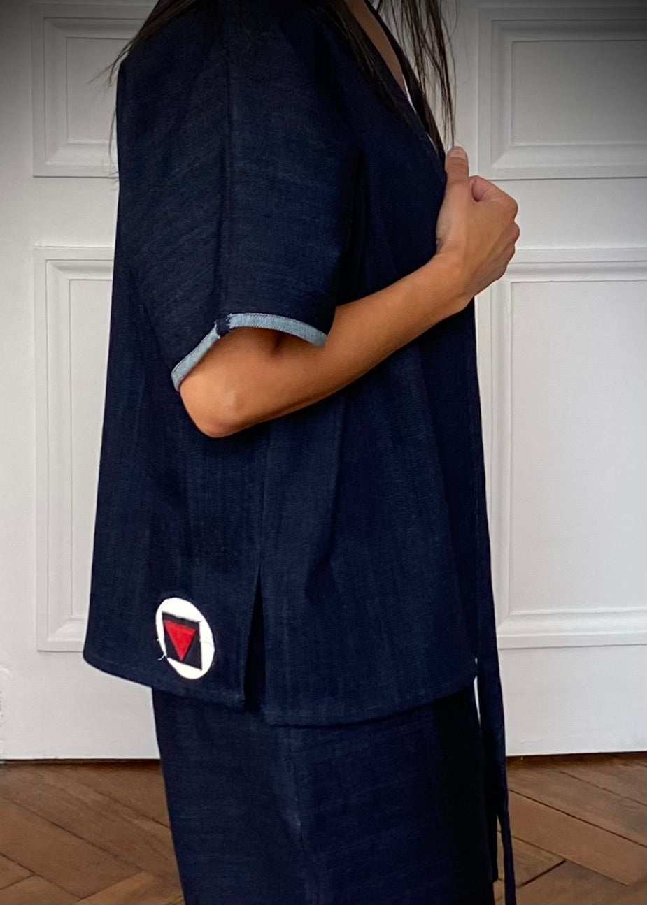 Kimono raw denim